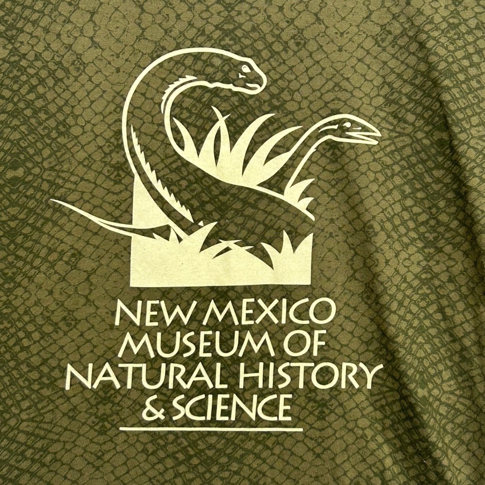 New Mexico Museum Natural History T-Shirt Green Snake Print Urban Casual Small